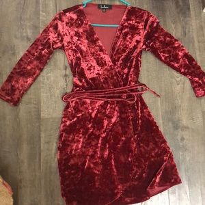 Lulus Velvet Wrap Dress
